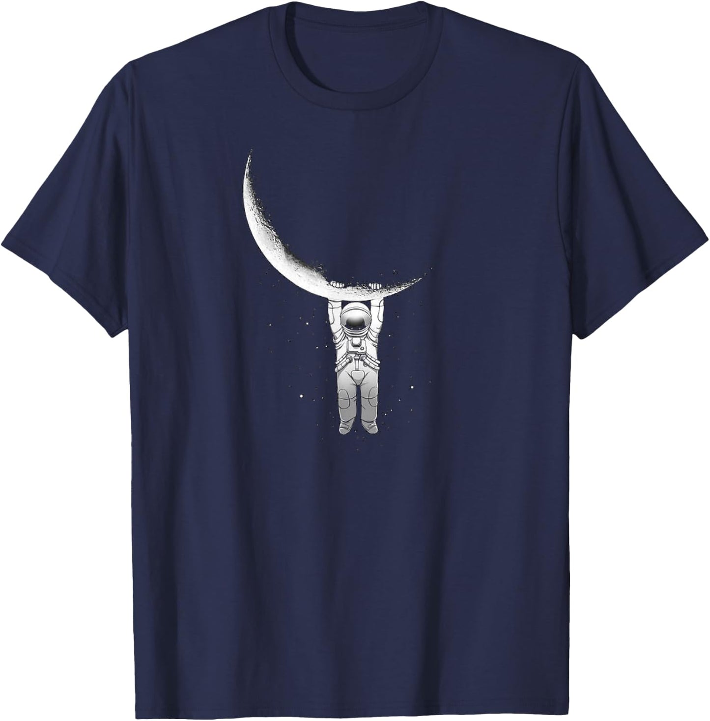Astronaut Hanging From The Moon T-Shirt - T-Shirt | Navy