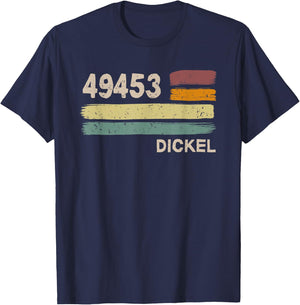 Retro 49453 Dickel Vintage Gemeinde PLZ T-Shirt - T-Shirt | Navy