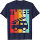 Fire Truck 3rd Birthday Boys Firefighter Fireman 3 Years T-Shirt - T-Shirt | Navy
