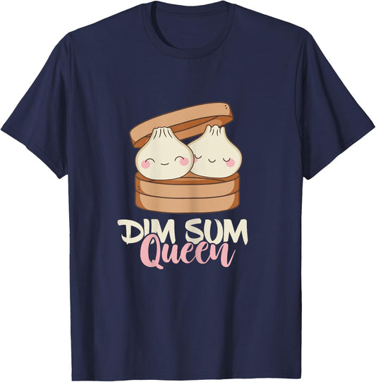 Dim Sum Queen Dumplings Foodie Dumpling Lover Asian Food T-Shirt - T-Shirt | Navy