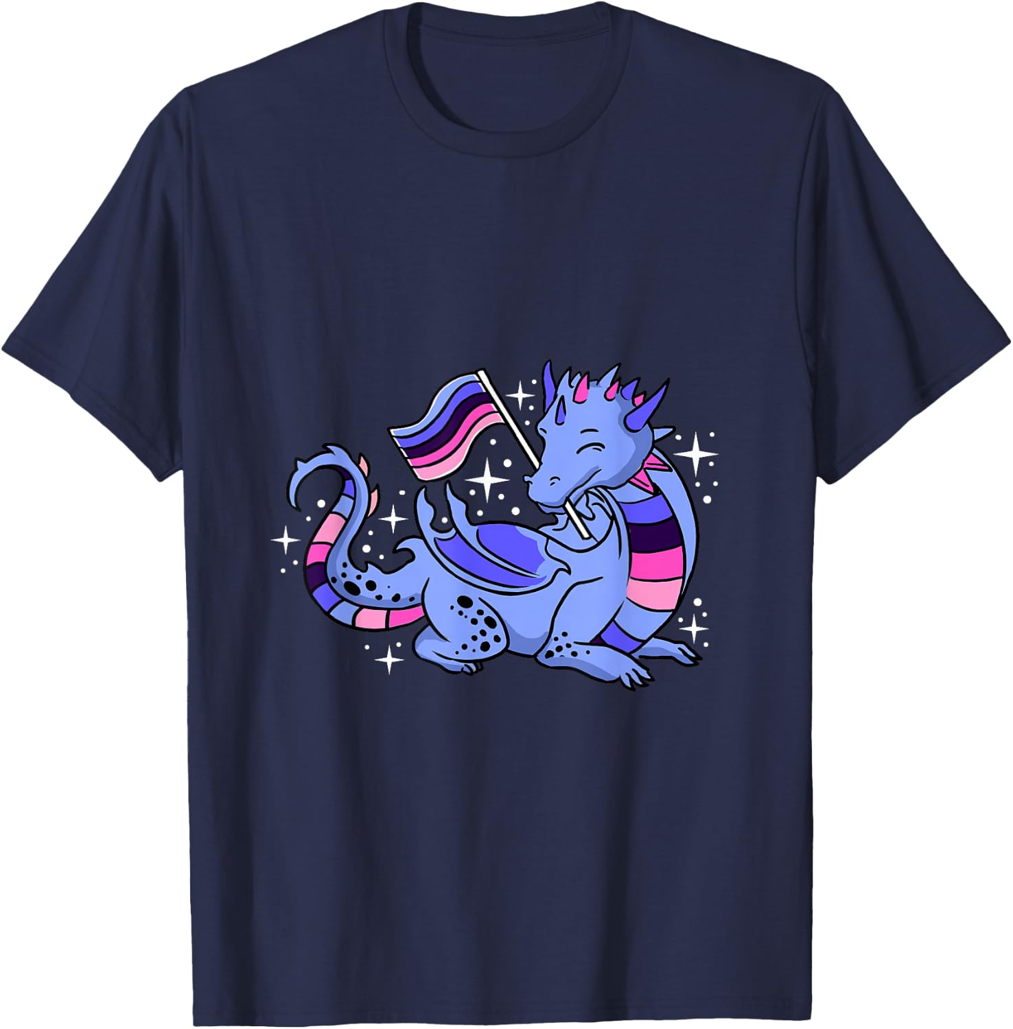 Omnisexual Dragon Omnisexual Pride T-Shirt - T-Shirt | Navy