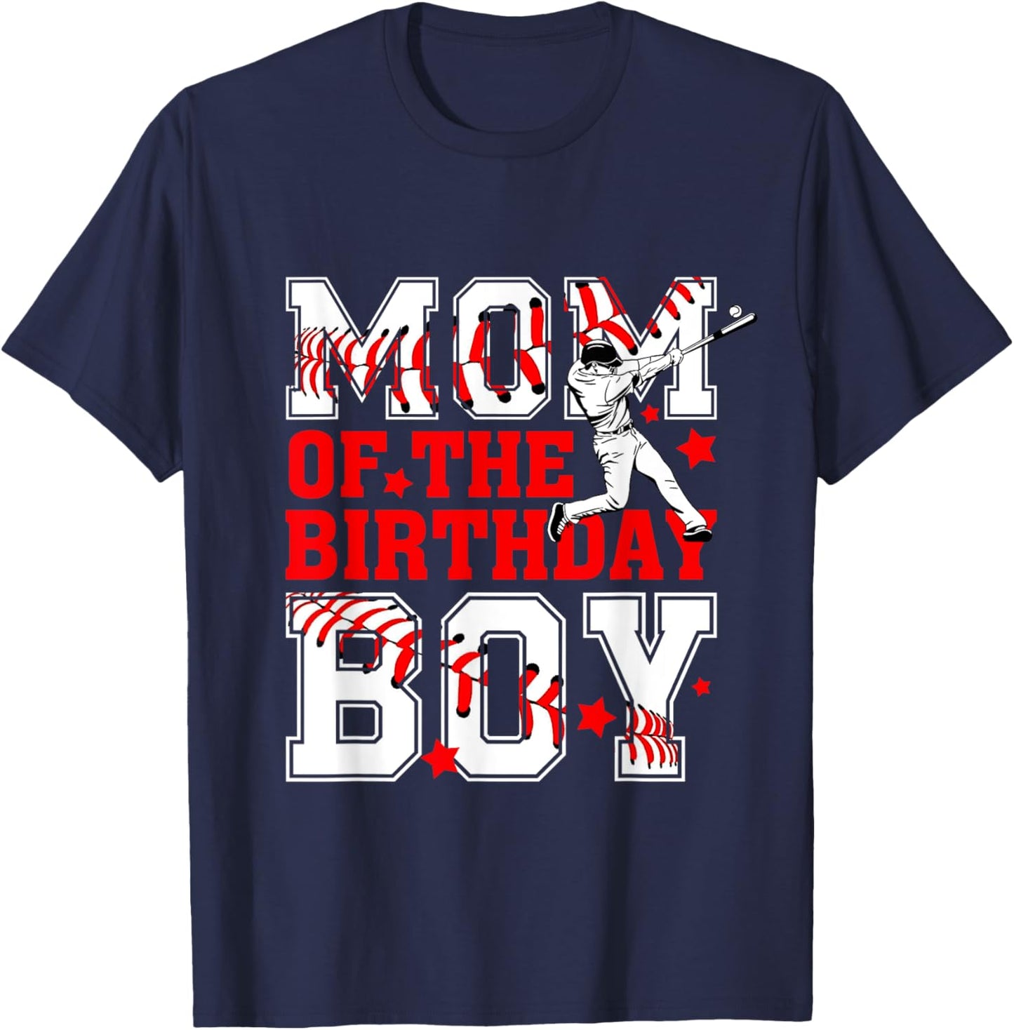 Mom And Dad Birthday Boy Son Baseball Lovers Family Matching T-Shirt - T-Shirt | Navy