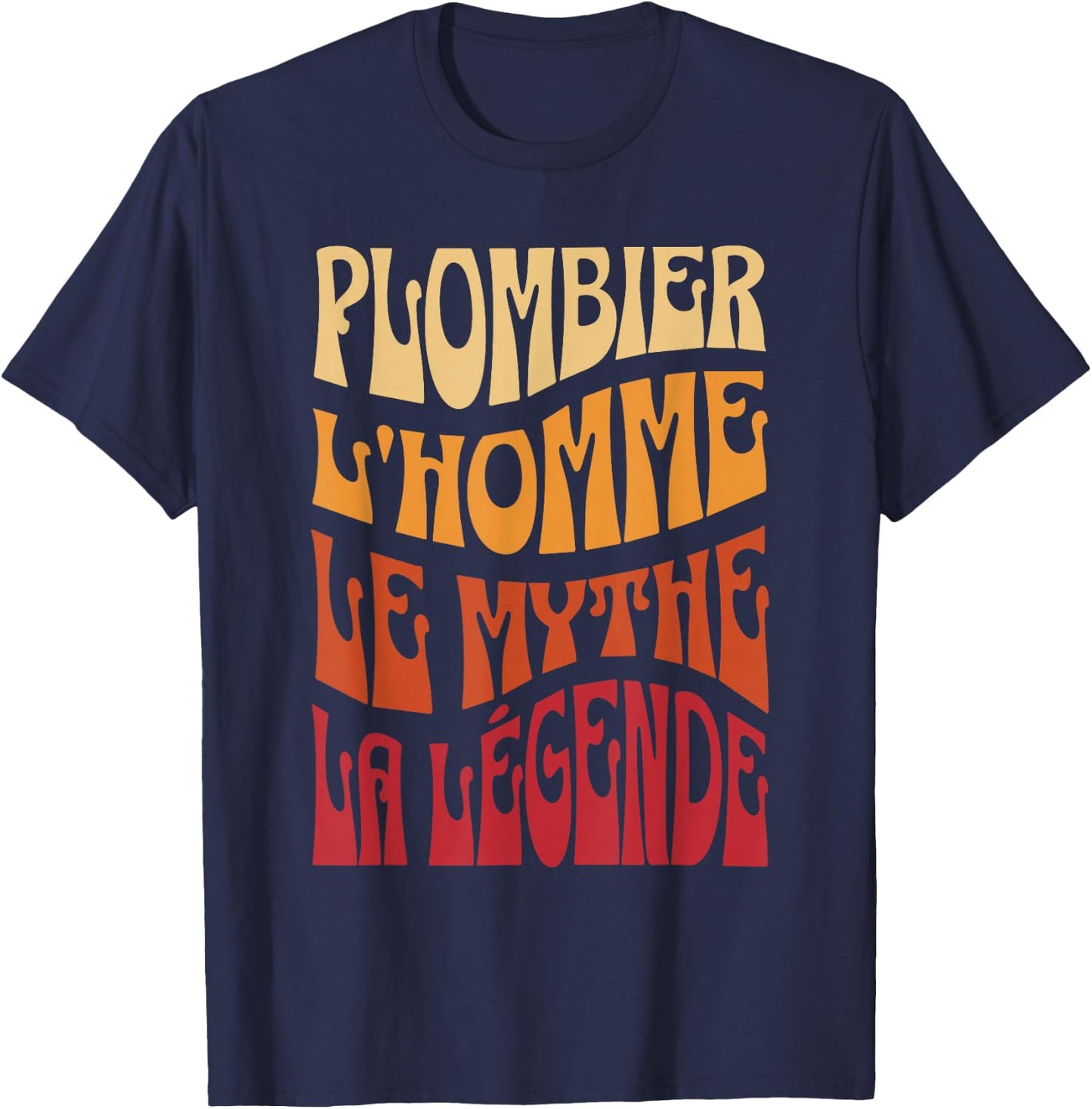 Plumber Humor Gift Plumber Heating Man , Black, S T-Shirt - T-Shirt | Navy