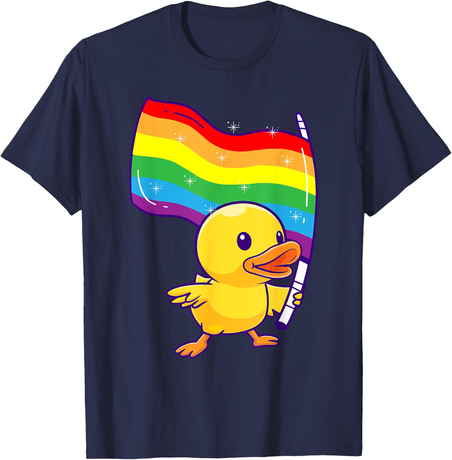 Pride Parade Duck Maskottchen Lesben Gay CSD Party Wear LGBT T-Shirt - T-Shirt | Navy