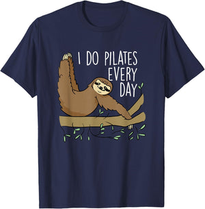 Pilates Graphic Fitness Exercise Pilates Instructor Workout T-Shirt - T-Shirt | Navy