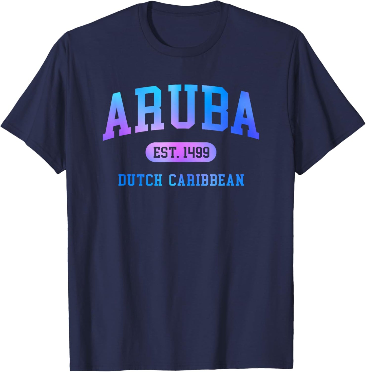 Aruba Vacation Souvenir Colorful Boys Girls T-Shirt - T-Shirt | Navy