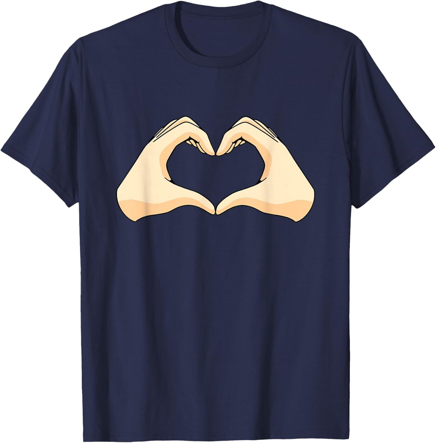Hände Herz Hand Herz T-Shirt - T-Shirt | Navy