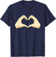 Hände Herz Hand Herz T-Shirt - T-Shirt | Navy
