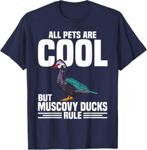 Muscovy Duck Owner Muscovy Duck Food Necklace Muscovy Ducks T-Shirt - T-Shirt | Navy