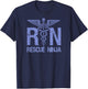 RN RESCUE NINJA Funny Registered Nurse Nursing Joke Quote T-Shirt - T-Shirt | Navy