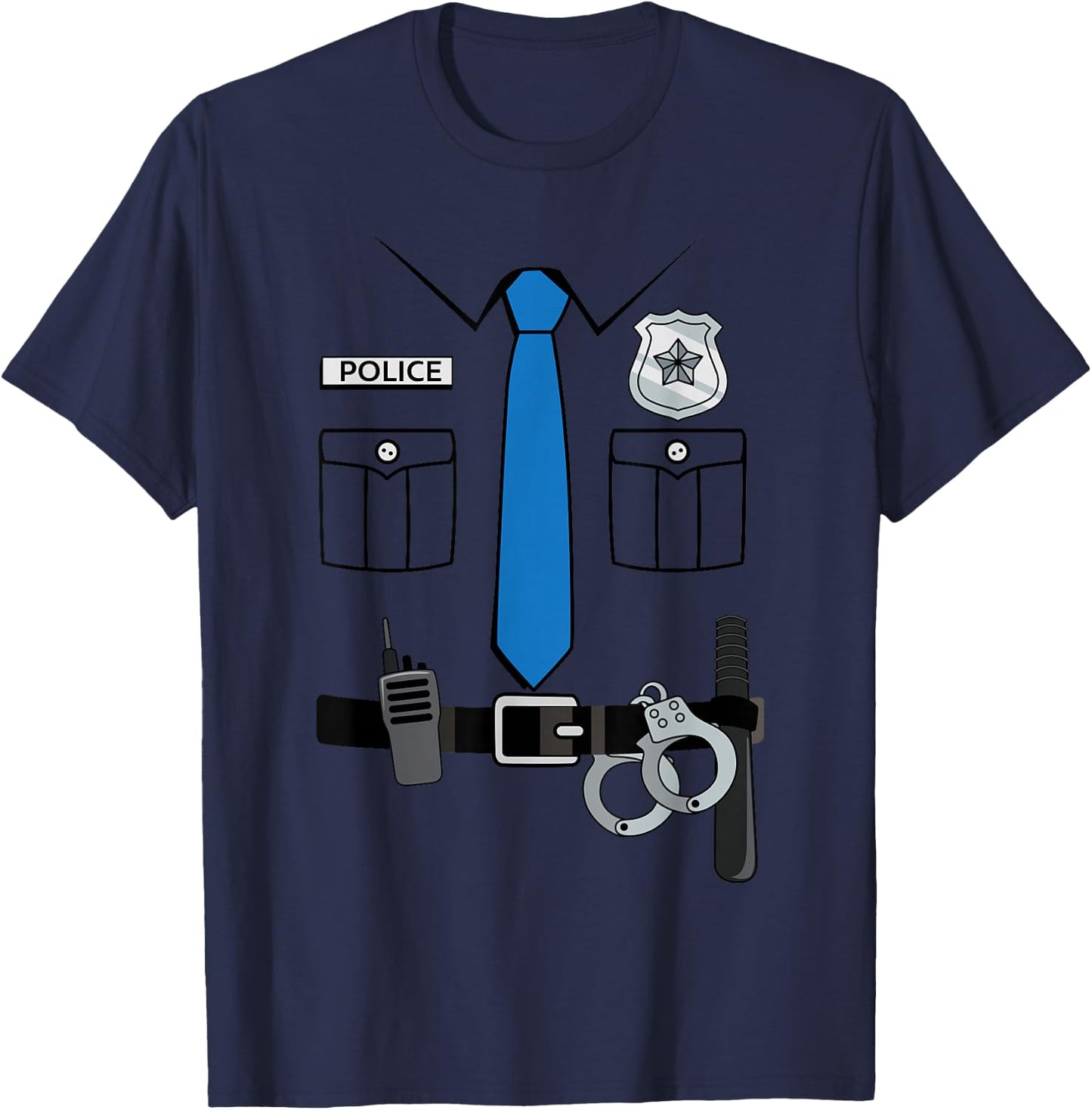 Police Uniform Halloween Costume for Kids and Adults T-Shirt - T-Shirt | Navy