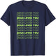 Jesus Loves You with lime green letters Christian T-Shirt - T-Shirt | Navy