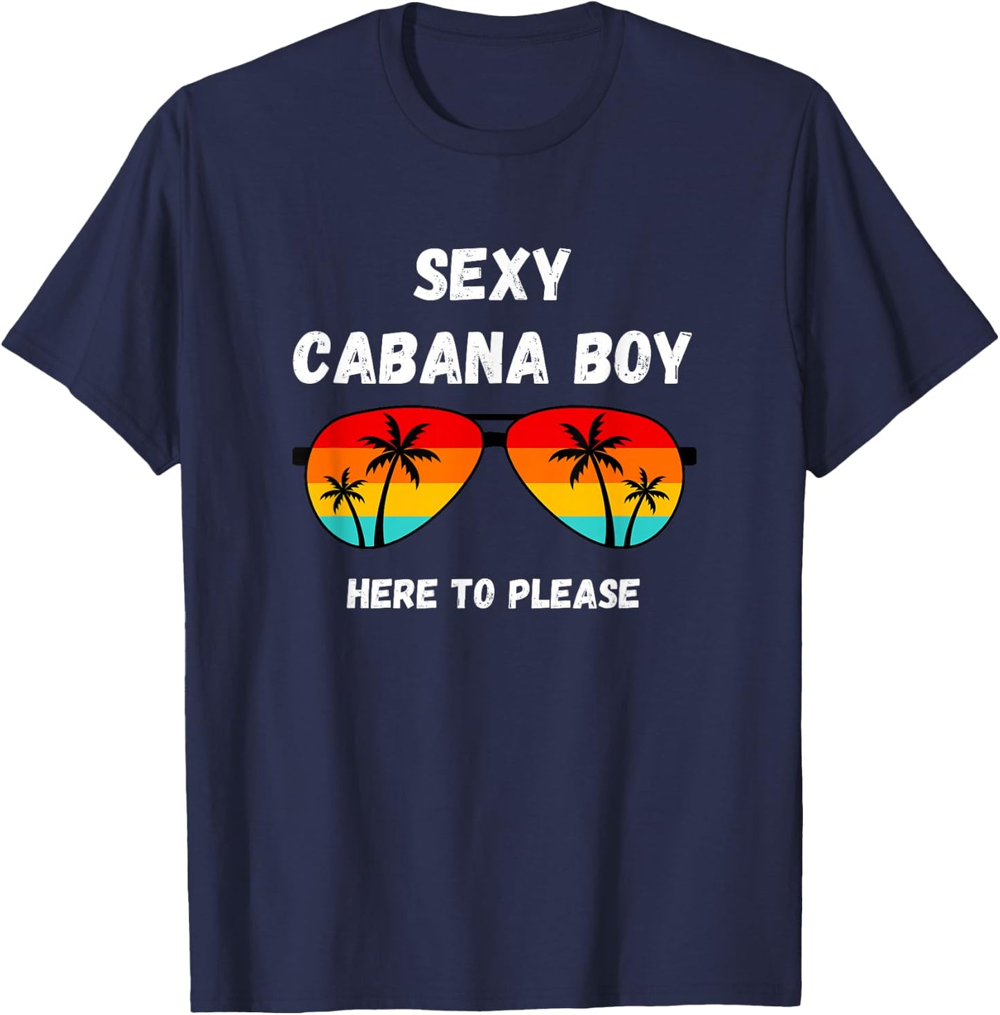 Sexy Cabana Boy Pool Party Coconut Summer T-Shirt - T-Shirt | Navy