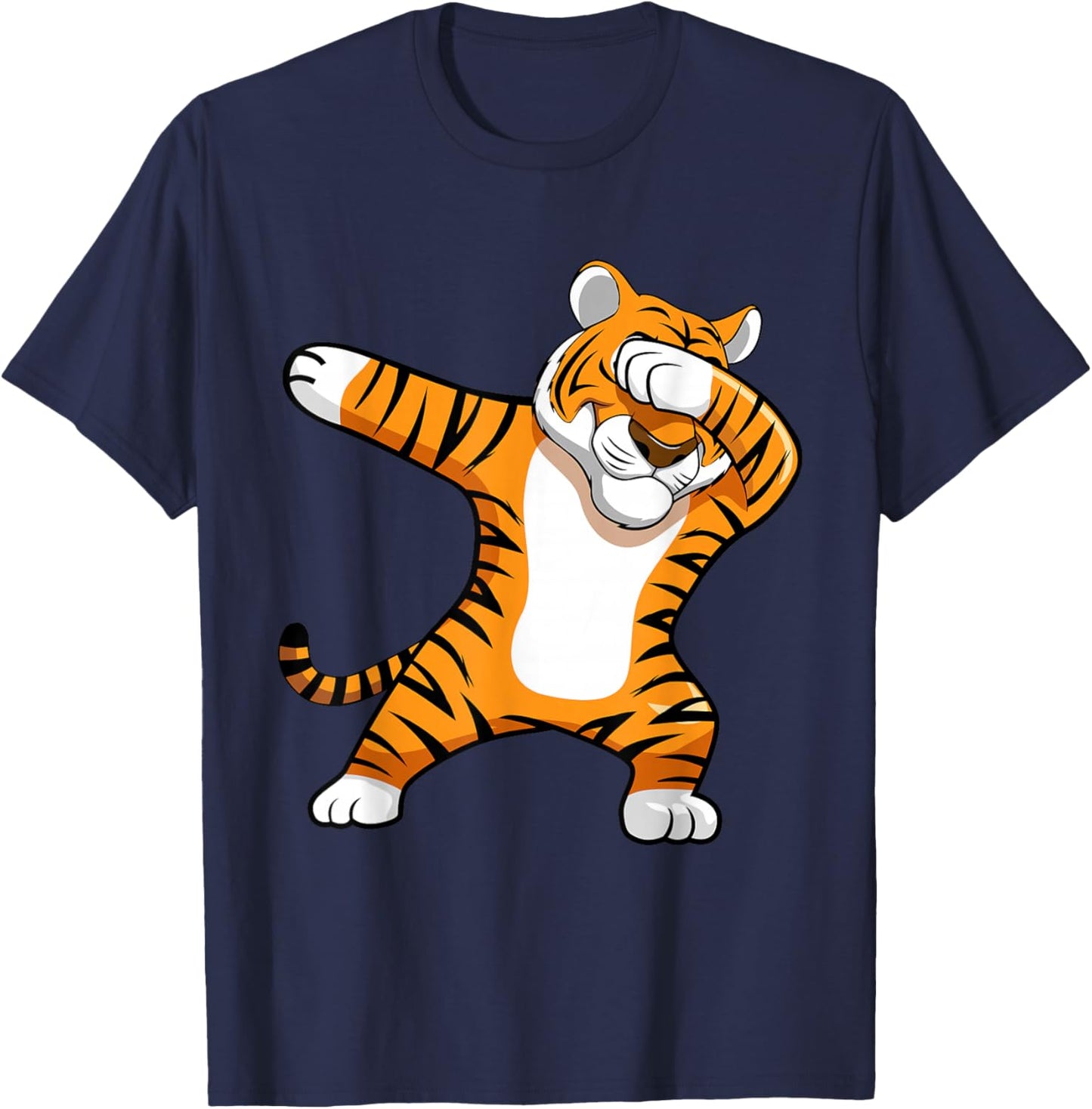 Tiger Animal Funny Safari Zoo T-Shirt - T-Shirt | Navy