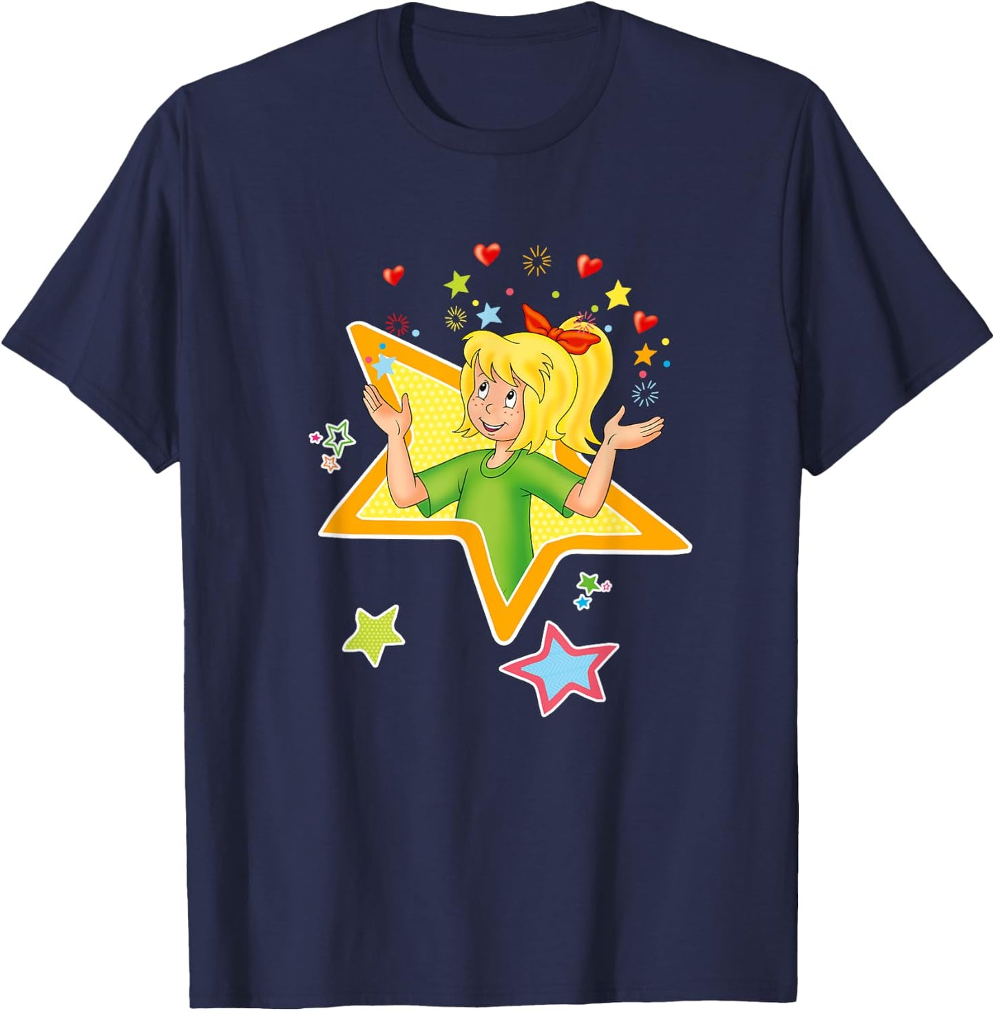 Bibi Blocksberg - Star with Heart , blue T-Shirt - T-Shirt | Navy