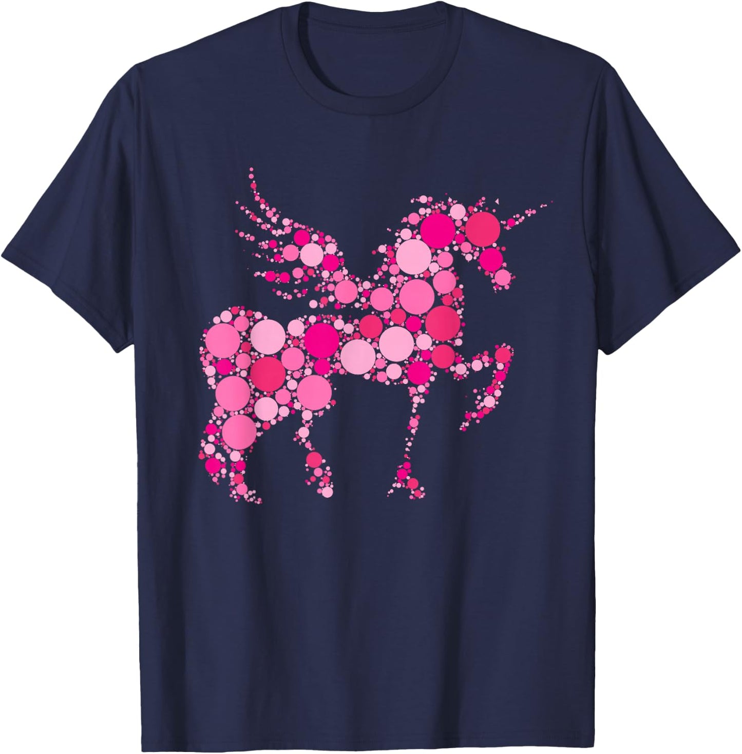 Pink Polka Dot Unicorn International Dot Day Kids T-Shirt - T-Shirt | Navy