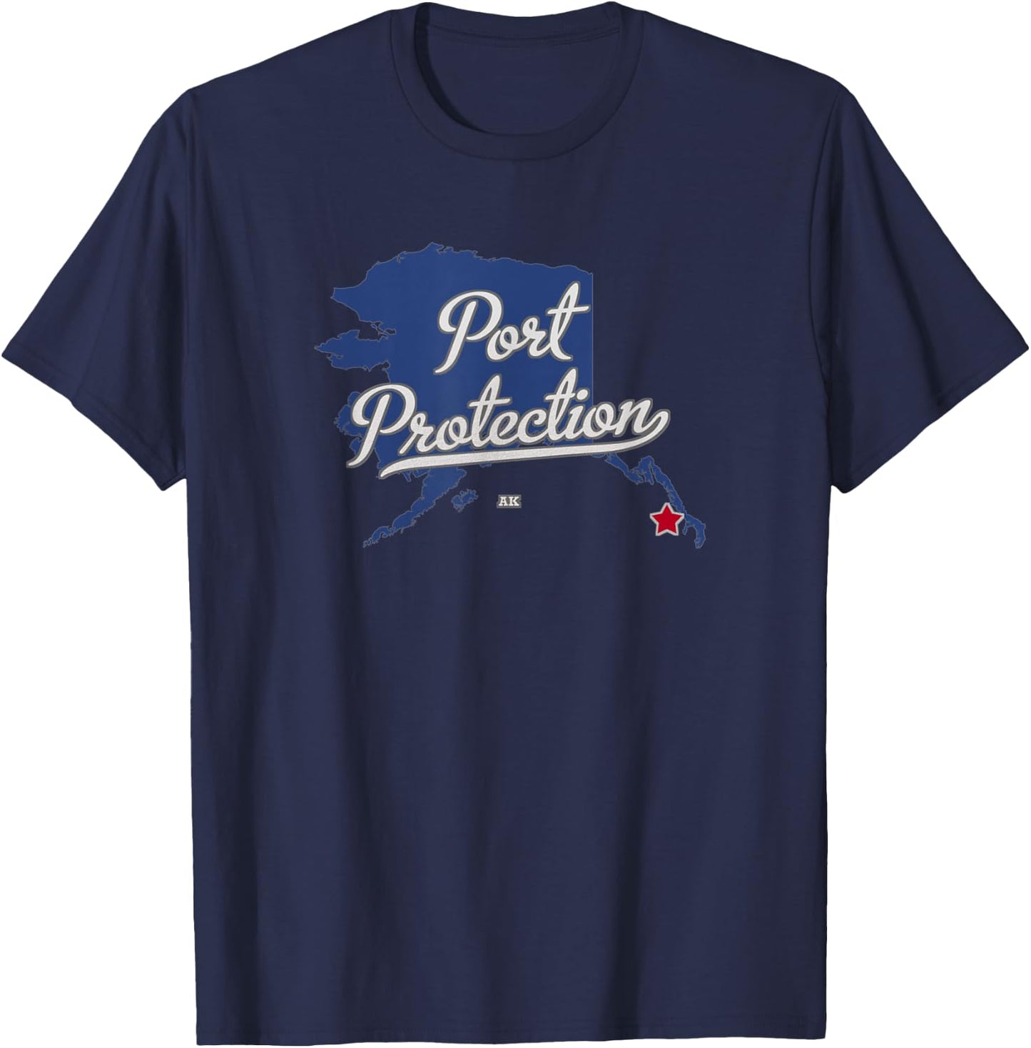 Port Protection Alaska AK Map T-Shirt - T-Shirt | Navy