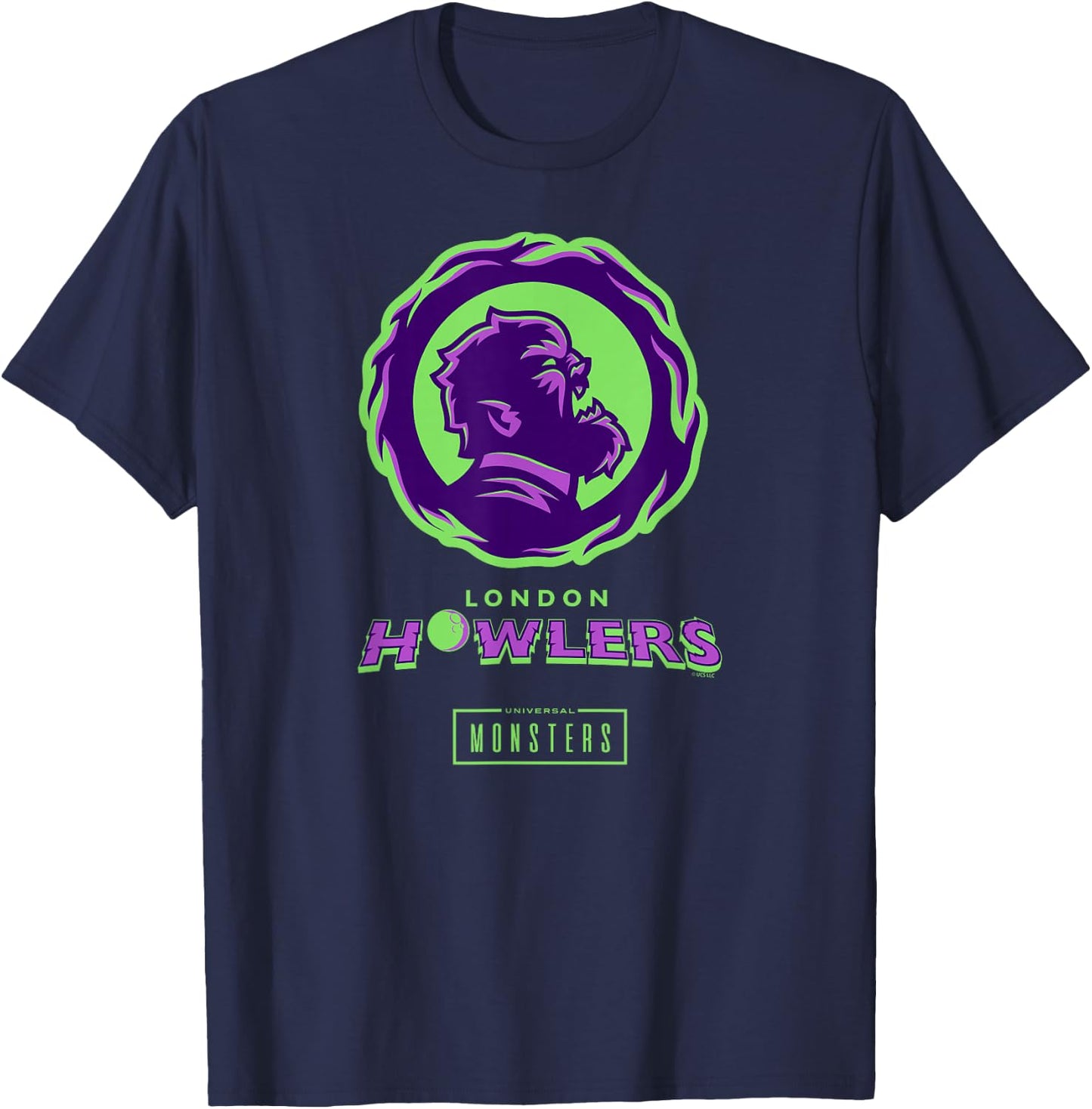 Universal Monsters Wolfman London Howlers T-Shirt - T-Shirt | Navy