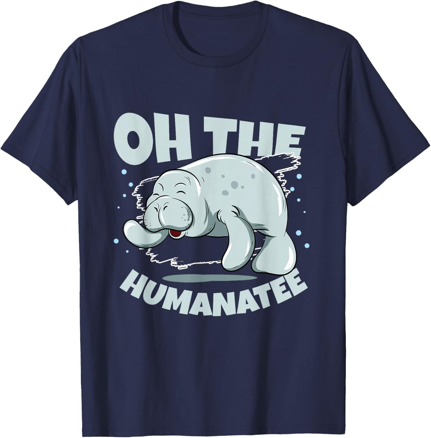 Oh The Humanatee Zookeeper Sea Cow Sea Animal Manatee T-Shirt - T-Shirt | Navy