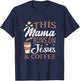 This mom runs on Jesus and coffee T-Shirt - T-Shirt | Navy