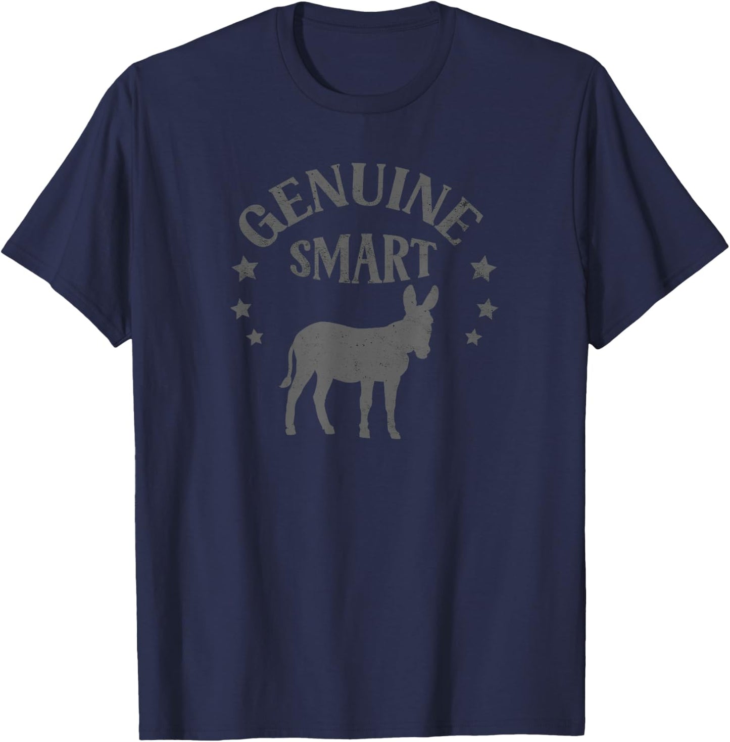 Funny Genuine Smart Ass Donkey Graphic T-Shirt - T-Shirt | Navy