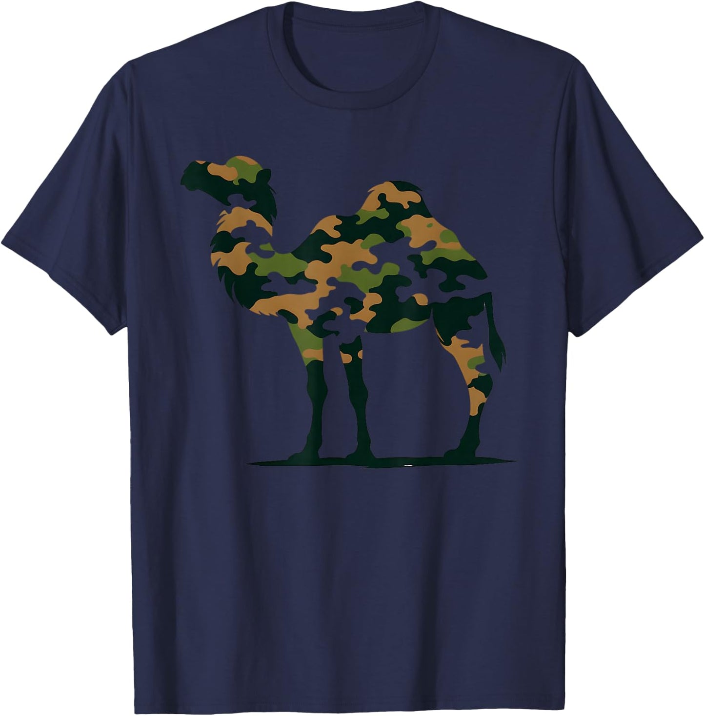 Camel Camelflage Camouflage Funny Camel T-Shirt - T-Shirt | Navy