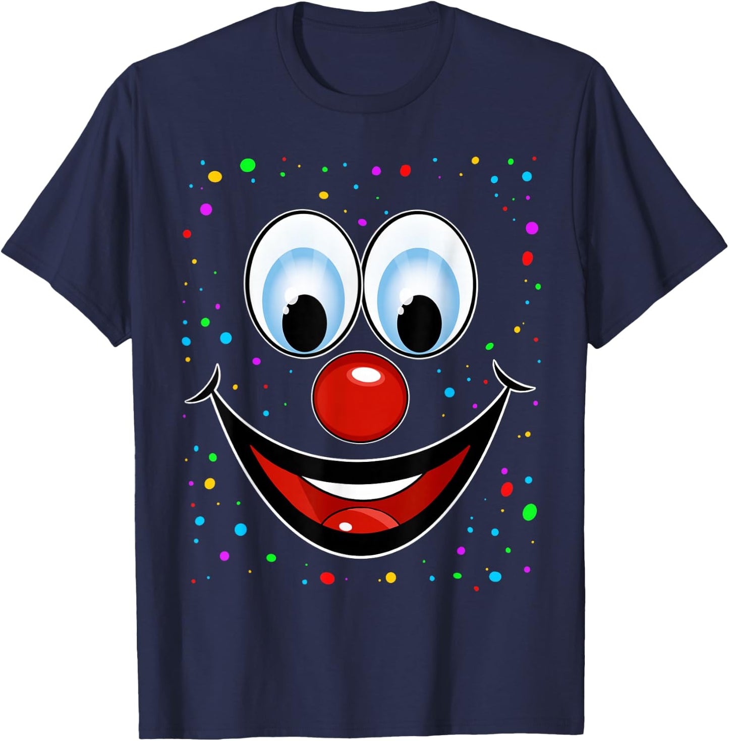 Clown Costume Fancy Dress Outfit Funny Carnival Clown , black T-Shirt - T-Shirt | Navy