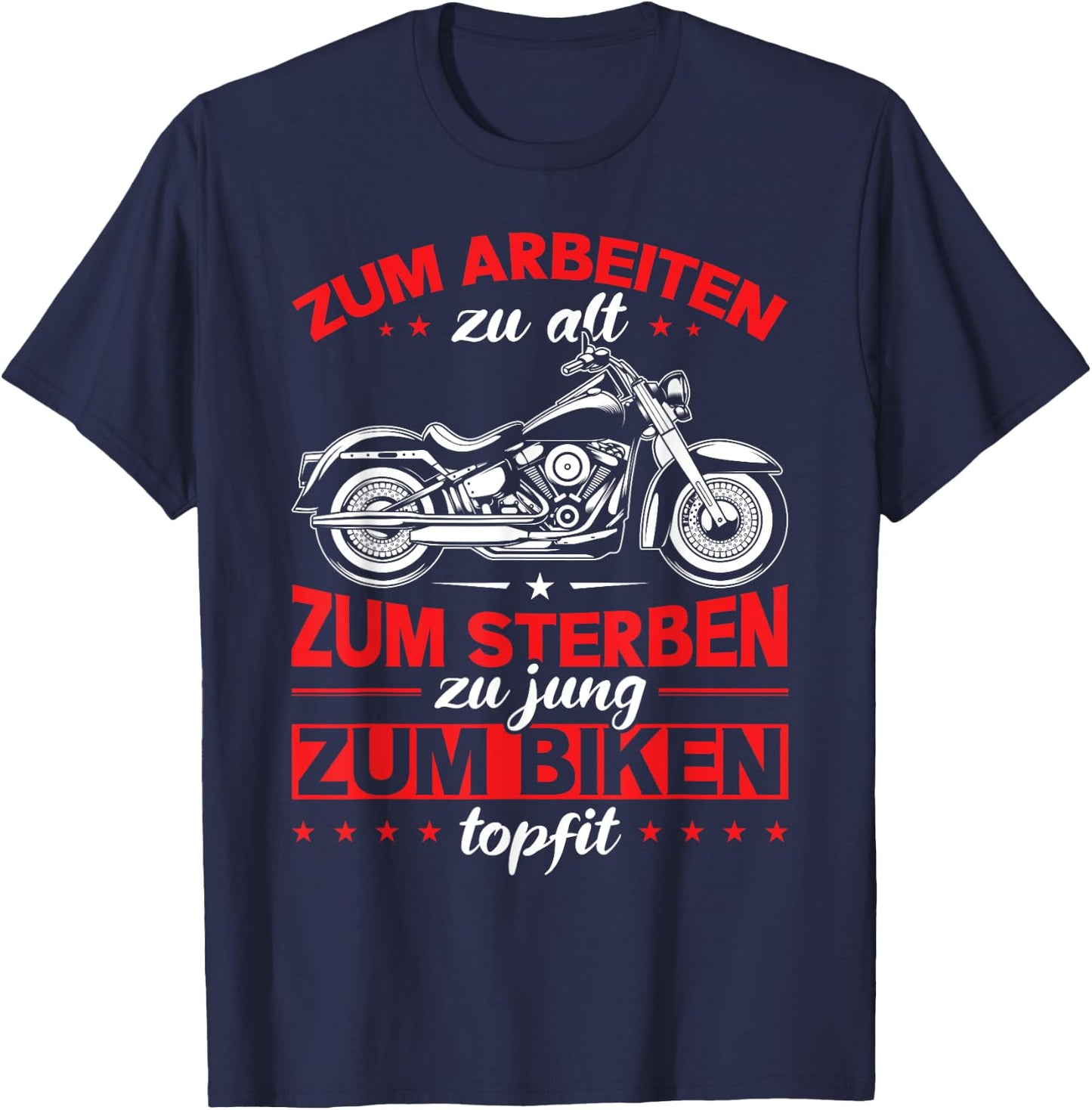 Topfit Men's Motorcycle Biker , black T-Shirt - T-Shirt | Navy