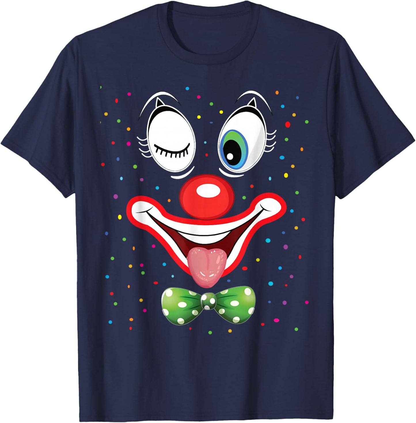 Carnival Costume Fancy Dress Costume Funny Clown Confetti , black T-Shirt - T-Shirt | Navy