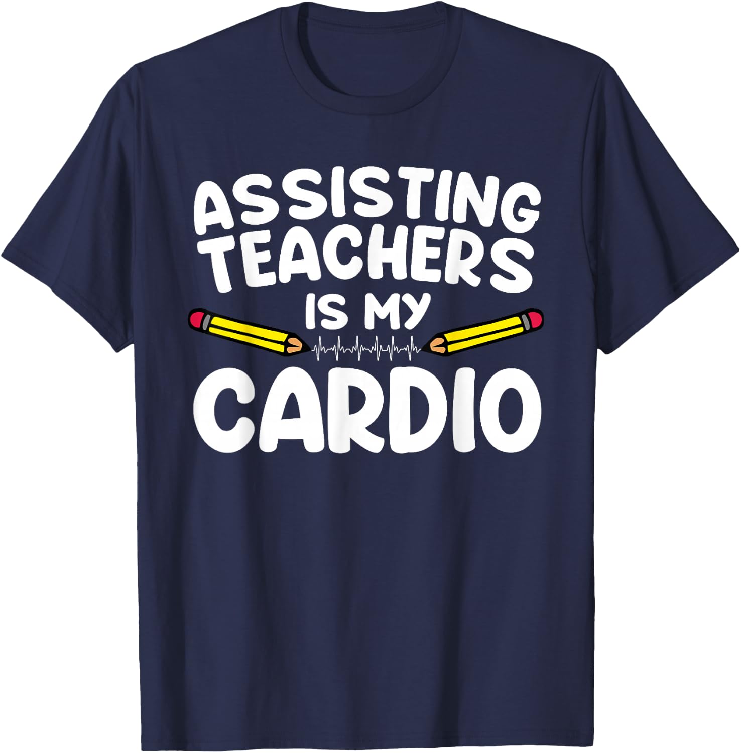 Funny Paraprofessional Women Para Assistant Teacher T-Shirt - T-Shirt | Navy