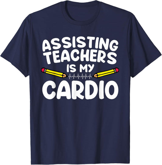 Funny Paraprofessional Women Para Assistant Teacher T-Shirt - T-Shirt | Navy