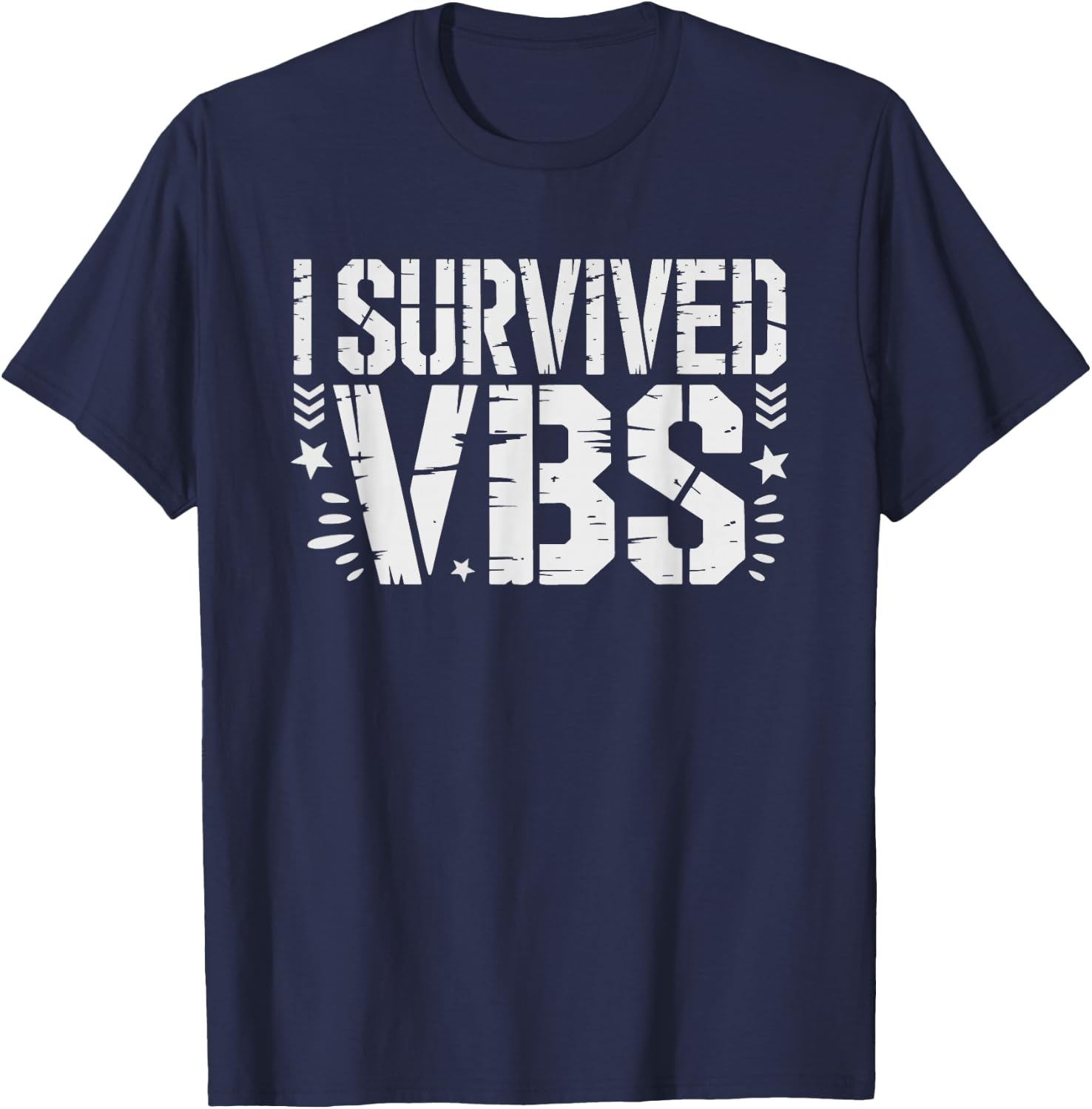 Vbs Survived Vacation Bible School Coffee Survivor T-Shirt - T-Shirt | Navy