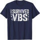 Vbs Survived Vacation Bible School Coffee Survivor T-Shirt - T-Shirt | Navy