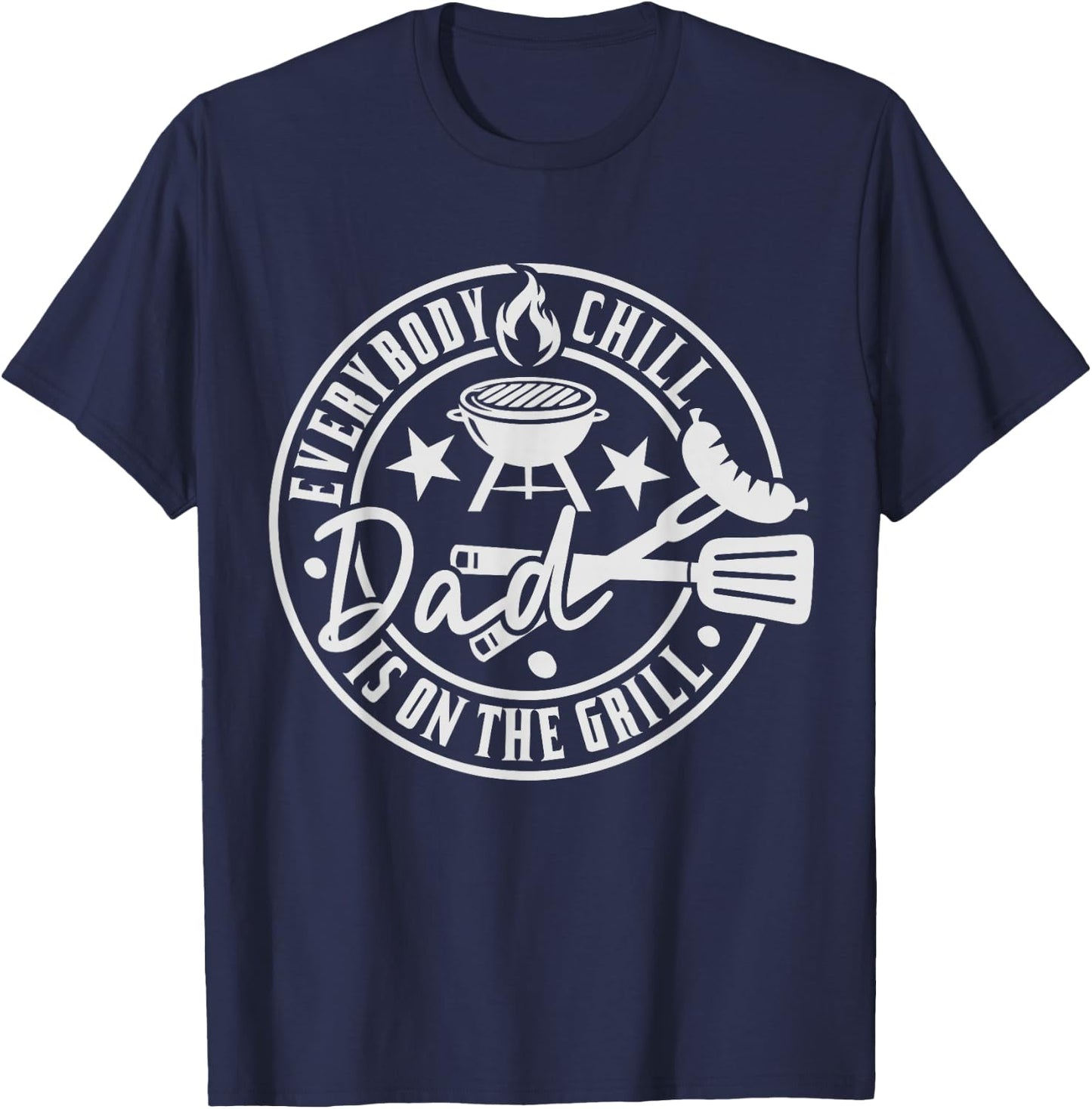 BBQ Grilling Dad Smoking Meat Barbecue Pun Pit Père Drôle T-Shirt - T-Shirt | Navy
