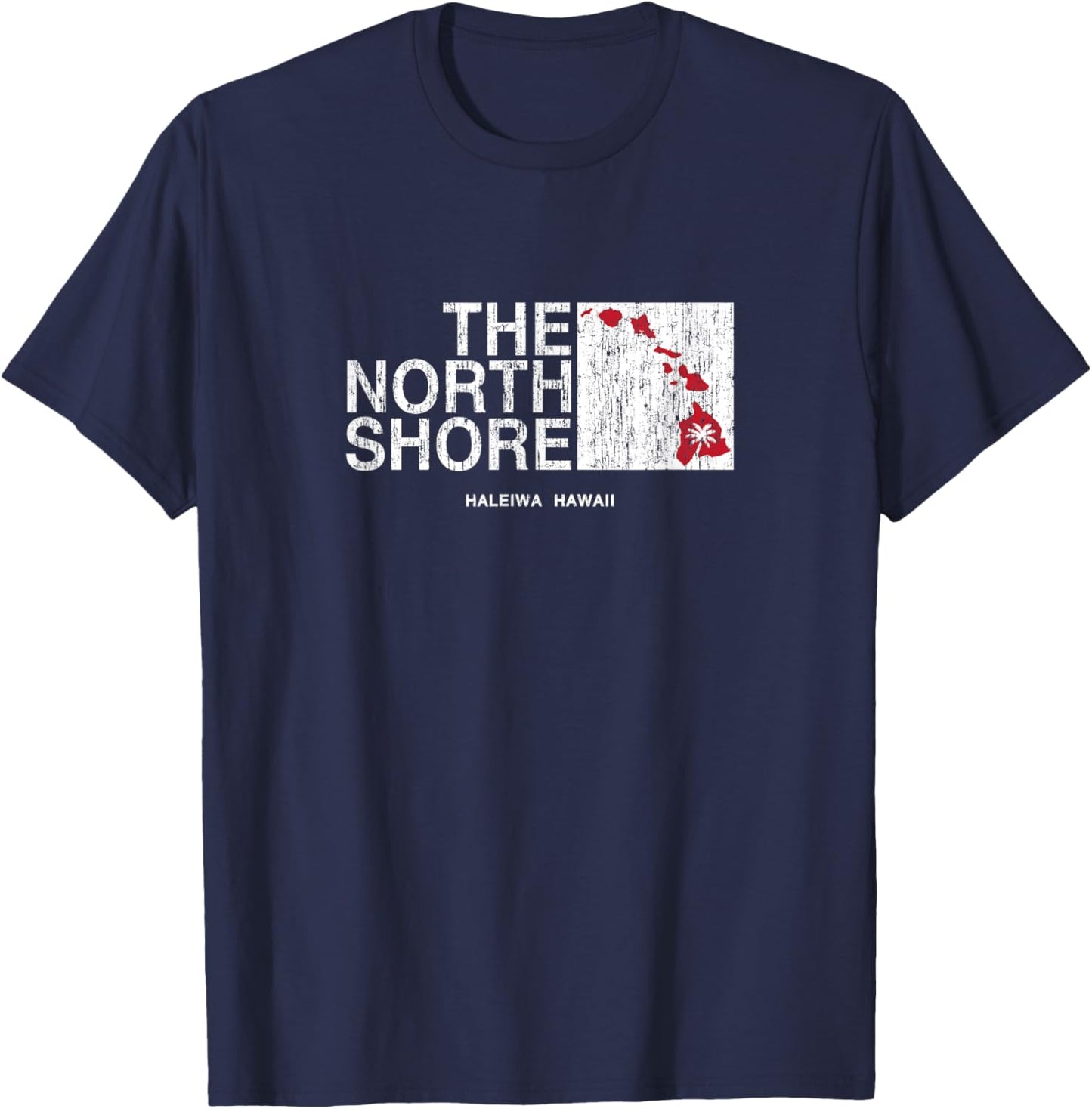 Hawaii Islands North Shore Haleiwa Vintage Style T-Shirt - T-Shirt | Navy