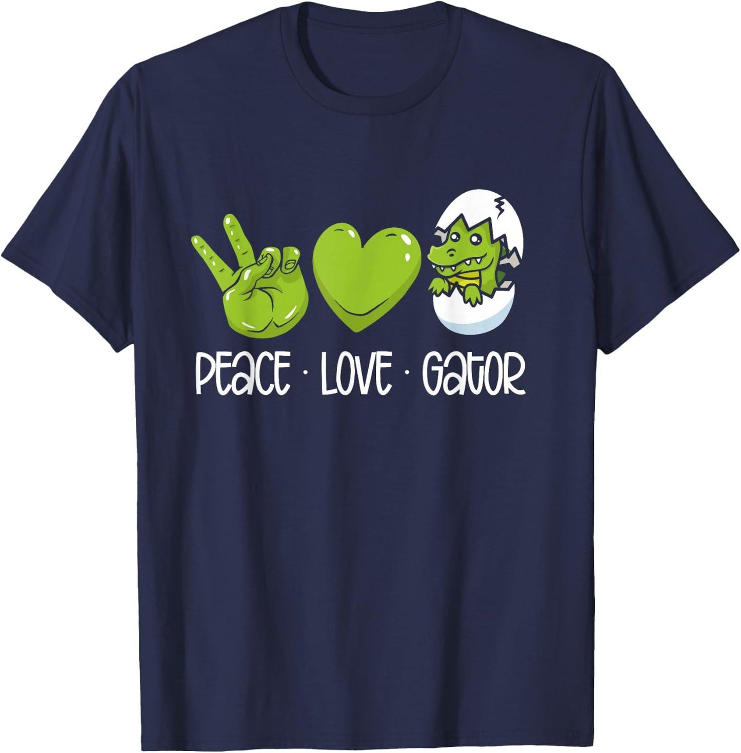 Peace Love Gators T-Shirt - T-Shirt | Navy