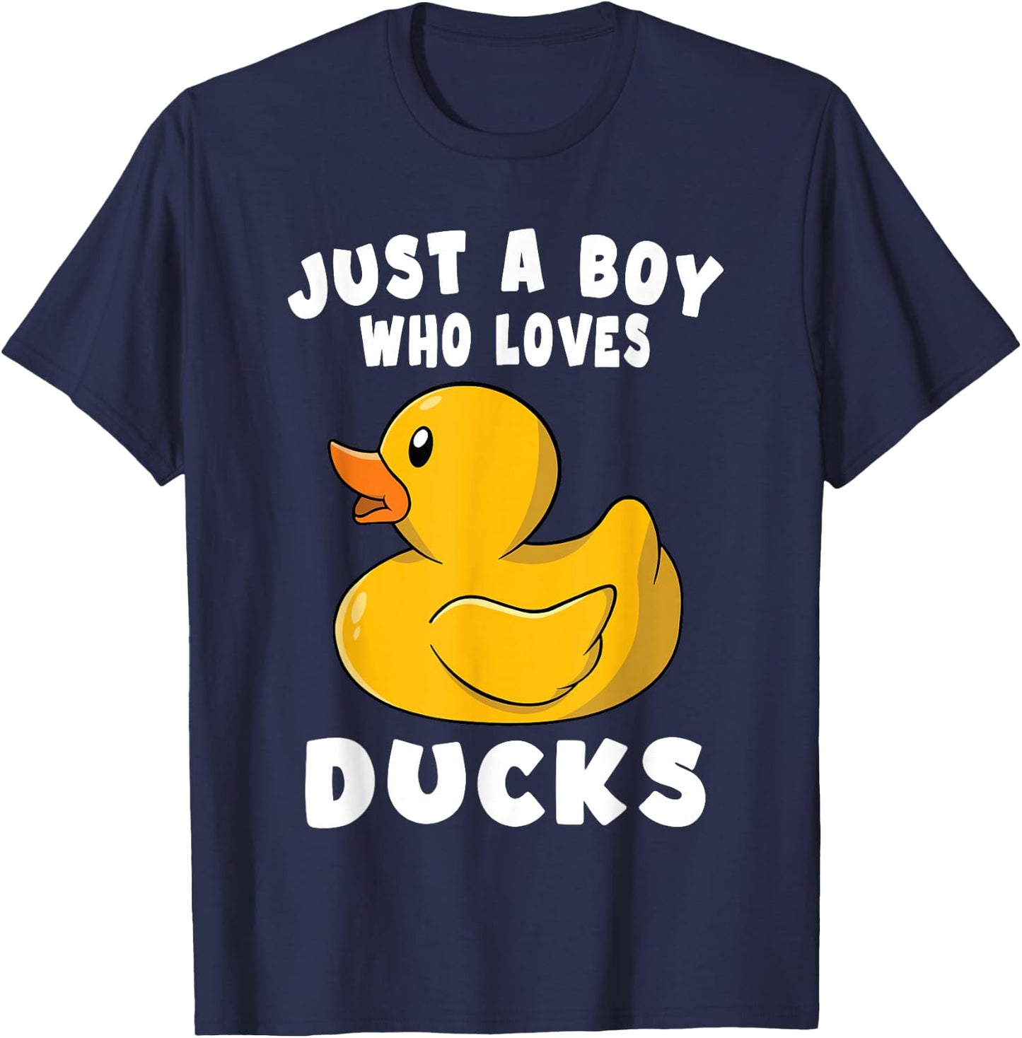 Just a Boy Who Loves Ducks T-Shirt - T-Shirt | Navy