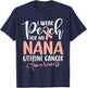 I Wear Peach For My Nana Uterine Cancer Awareness Grandma T-Shirt - T-Shirt | Navy