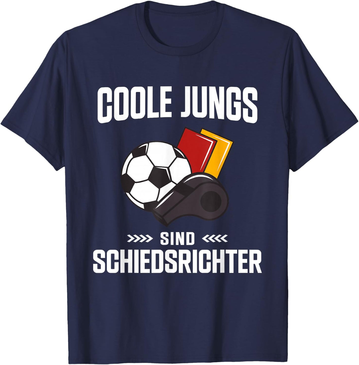 Schiedsrichter Trikot Karten Peife Schiri Referee T-Shirt - T-Shirt | Navy