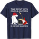 Time Spent With Dogs And Guitars Is Never Wasted T-Shirt - T-Shirt | Navy