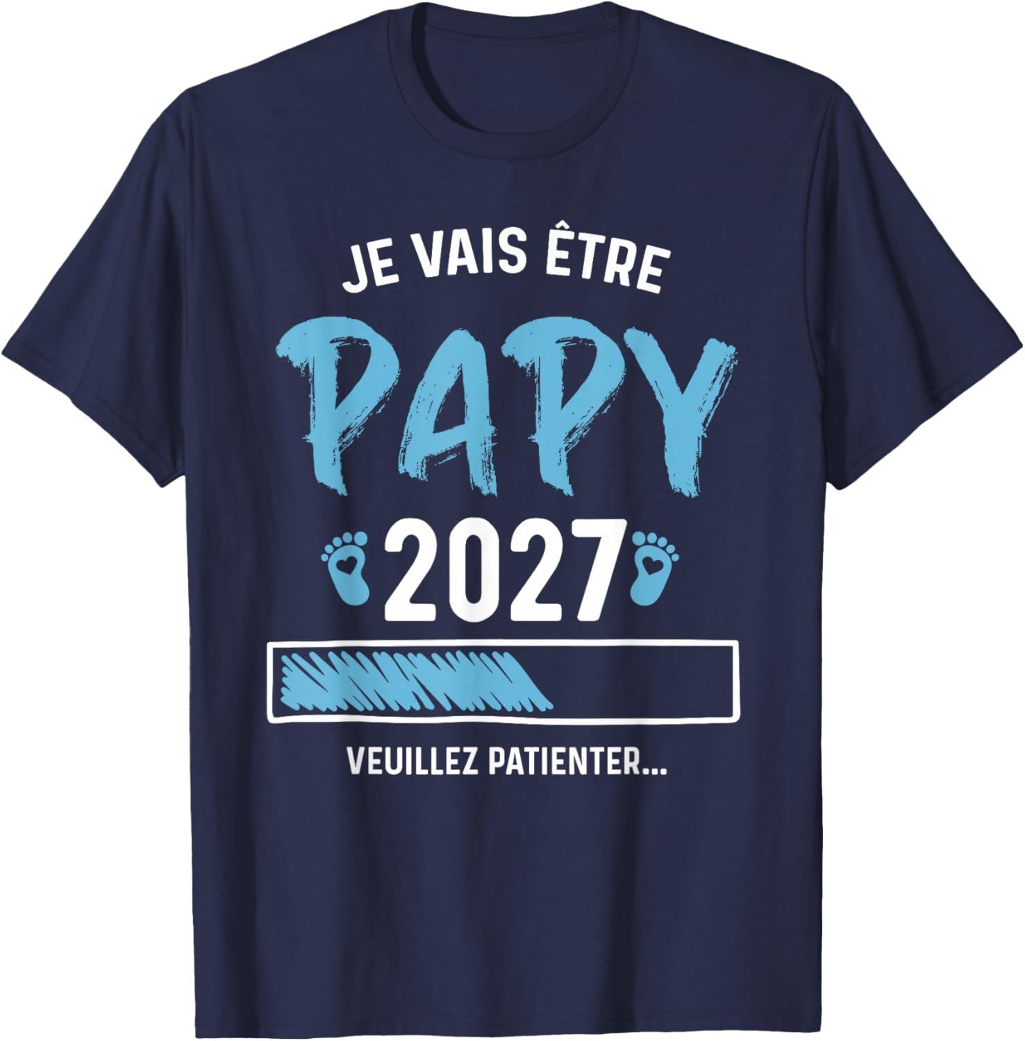 Homme Futur Papy 2027 Annonce Grossesse Paypy 2027 T-Shirt - T-Shirt | Navy