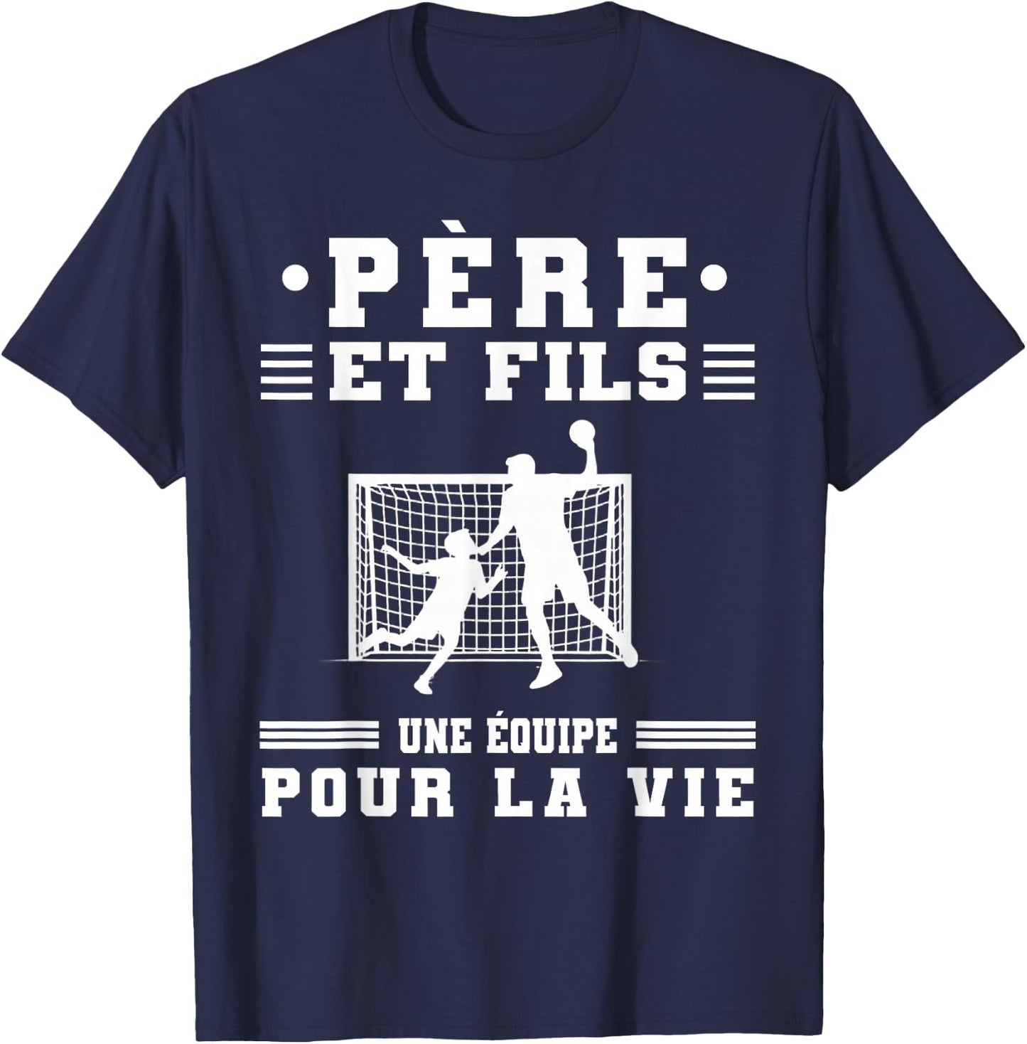 Father and Son Handball Dad Handball Duo Fathers Day T-Shirt - T-Shirt | Navy