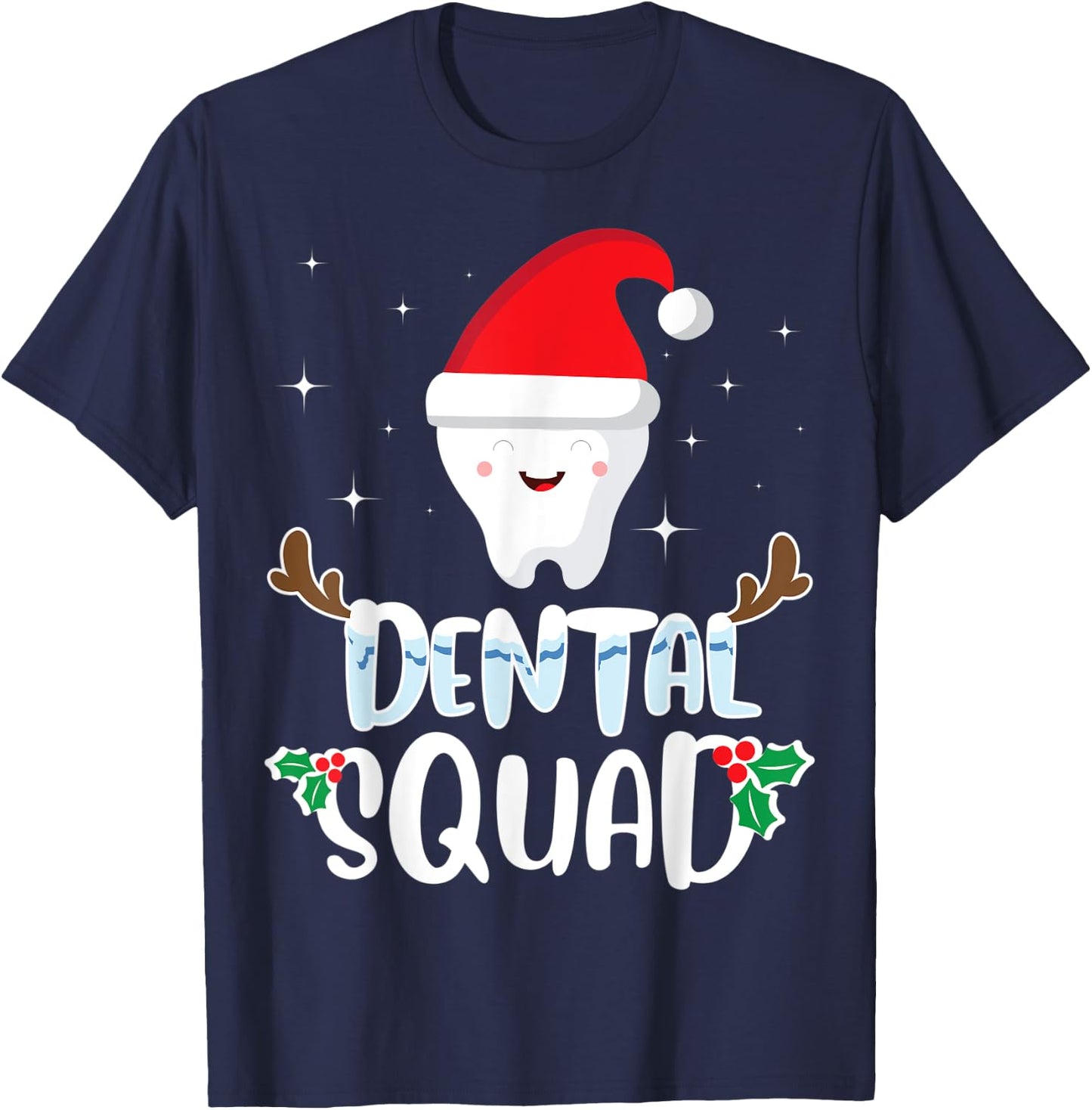 Dental Squad Funny Dentist Christmas T-Shirt - T-Shirt | Navy
