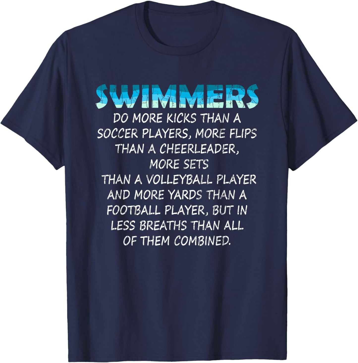 Swimmers Funny Swim Swimming Coach Player Graphic T-Shirt - T-Shirt | Navy