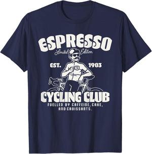 Espresso Rennrad Club Fahrrad Radsport Kaffee T-Shirt - T-Shirt | Navy
