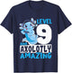 Kids Axolotl Birthday Gaming 9 Year Old Axolotl 9th Birthday T-Shirt - T-Shirt | Navy