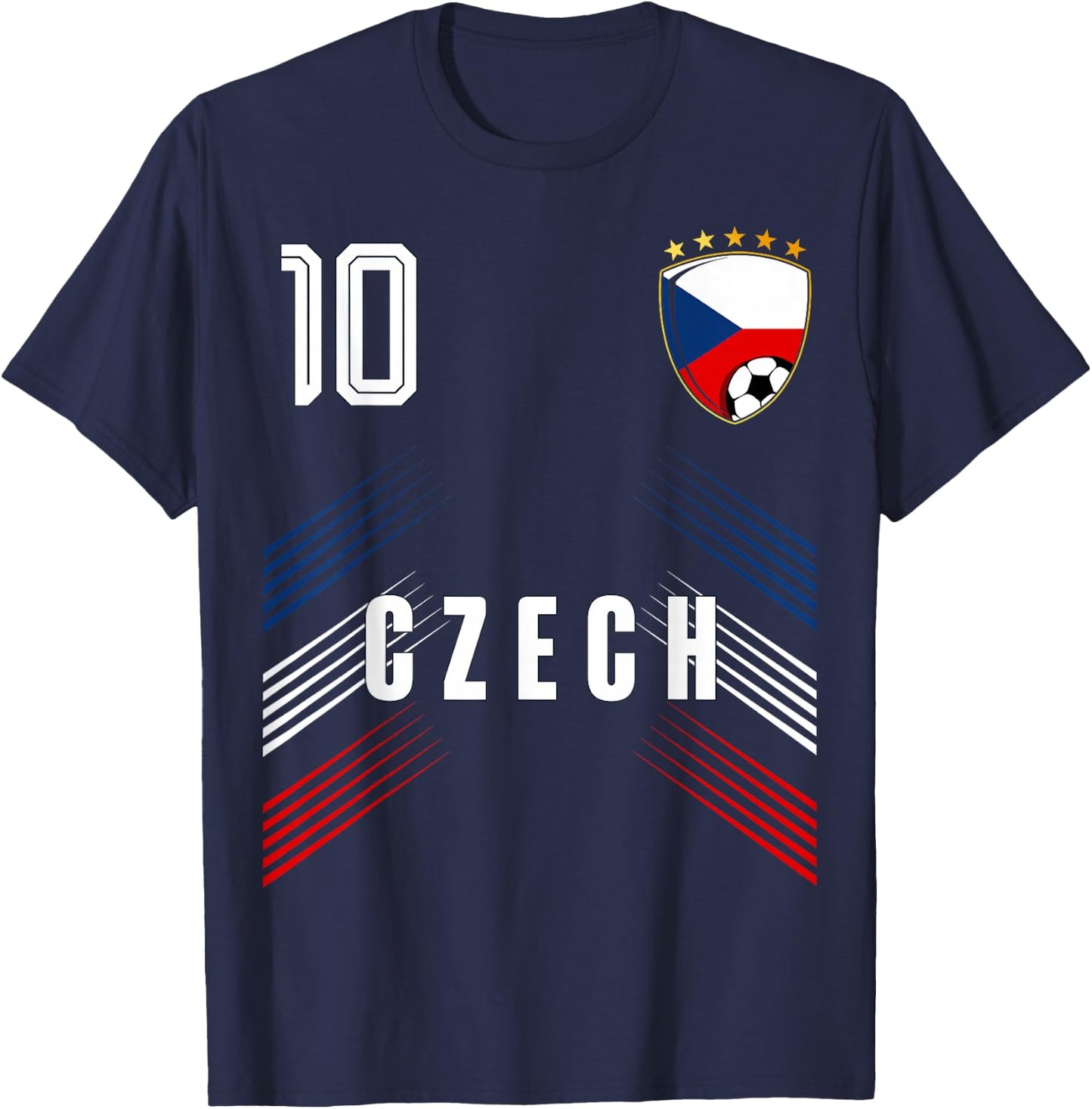 Czech Republic Flag Czechia Pride Lovers T-Shirt - T-Shirt | Navy