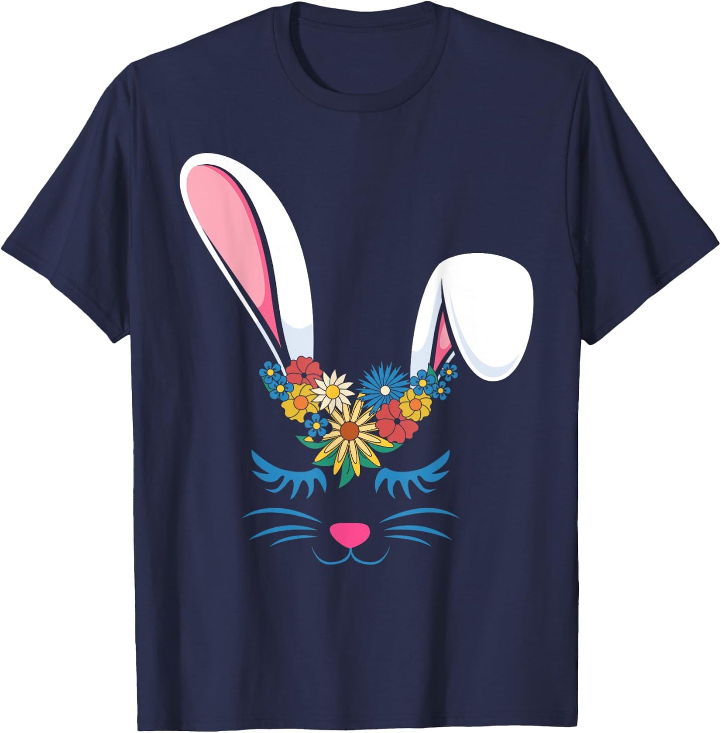 Frohe Ostern, niedliches Häschen, Mädchen, Damen, Erwachsene, Kinder, Kleinkinder T-Shirt - T-Shirt | Navy