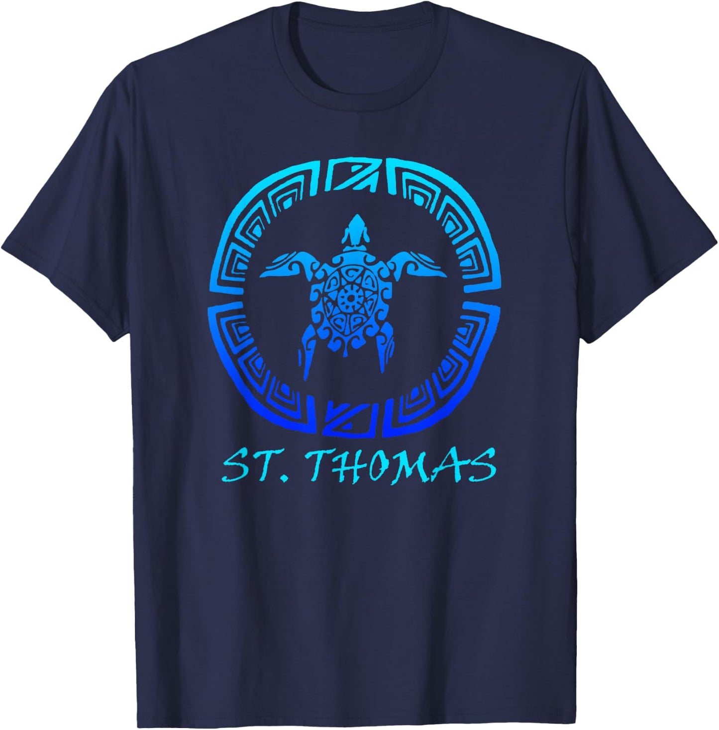 St. Thomas, USVI Caribbean Vintage Retro Throwback Vacation T-Shirt - T-Shirt | Navy