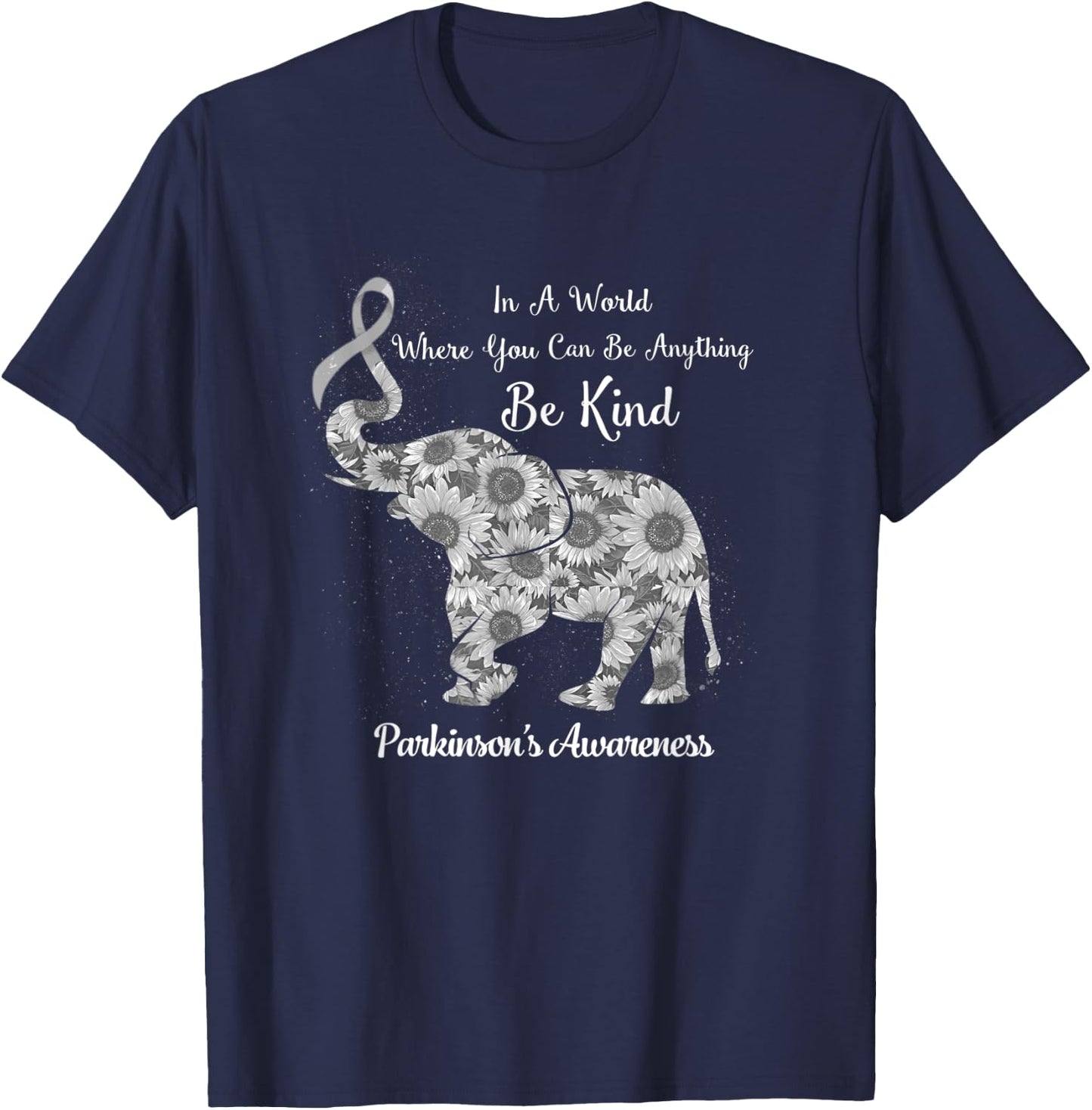 In A World Where You Can Be Anything Be Kind Parkinson's T-Shirt - T-Shirt | Navy
